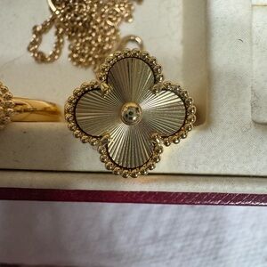 Vintage Alhambra 18k gold plated ring inspired by Van Cleef & Arpels